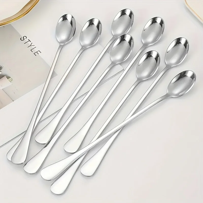 Home Cooking Utensil Set - Stainless Steel 1/10pcs Long Handle Spoons