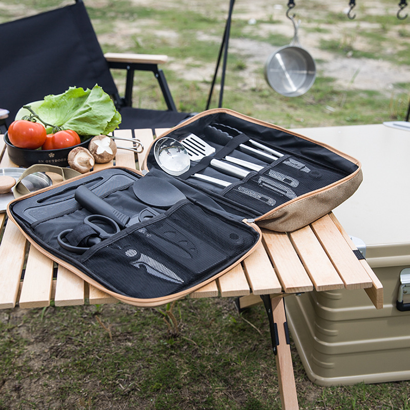 8pcs Camping Kitchen Cookware  - đánh giá và giá Home Cooking Utensil Set